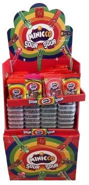 ANL MINICCO SOUR BELTS (200G 48PCS) & SOUR PENCILS (70G 144PCS) MIX STAND