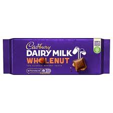 CADBURY DAIRY MILK WHOLE  NUT CHOCOLATE 16X120 GM