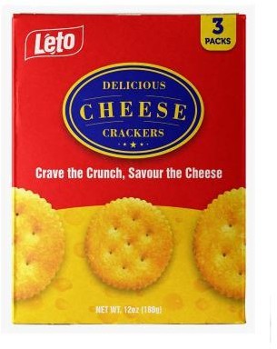 LETO DELICIOUS CHEESE CRACKERS 180G
