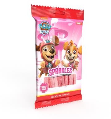 NICKELODEON SPARKLES PAW PATROL STRAWBERRY SOUR BELTS