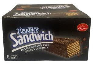 ELEGANCE SANDWICH DARK CHOCOLATE COATED WAFER 50 G