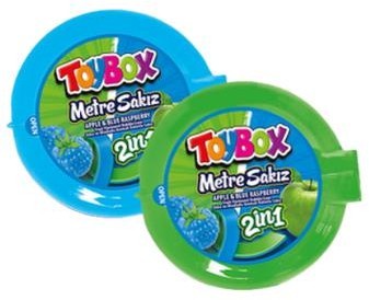 TOYBOX STRIP GUM APPLE & RASPBERRY FLAVORED 28G