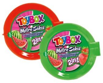 TOYBOX STRIP GUM WATERMELON & STRAWBERRY FLAVORED