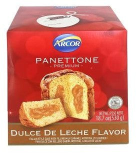 BON O BON (ARCOR) PANETTONE VANILLA CAKE FILLED WITH DULCE DE LECHE 530G